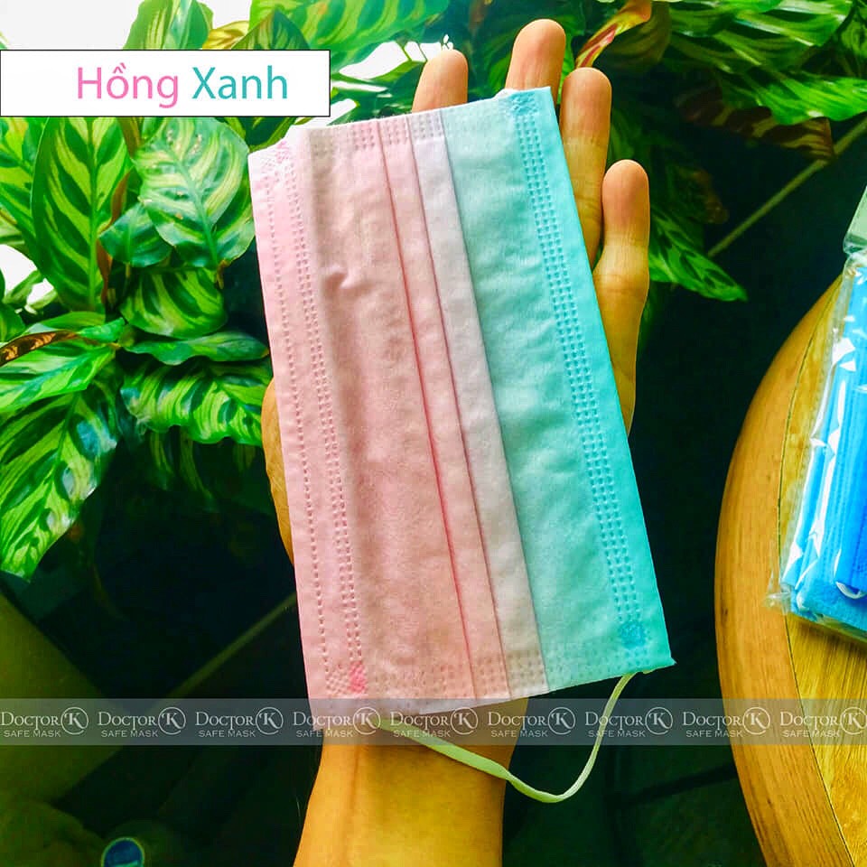 < 1 BỊCH 10 CÁI> Khẩu trang y tế NHIỀU MÀU -  Color Mask Gradient - Chất vải Spunlace mềm mại  - An tâm sử dụng