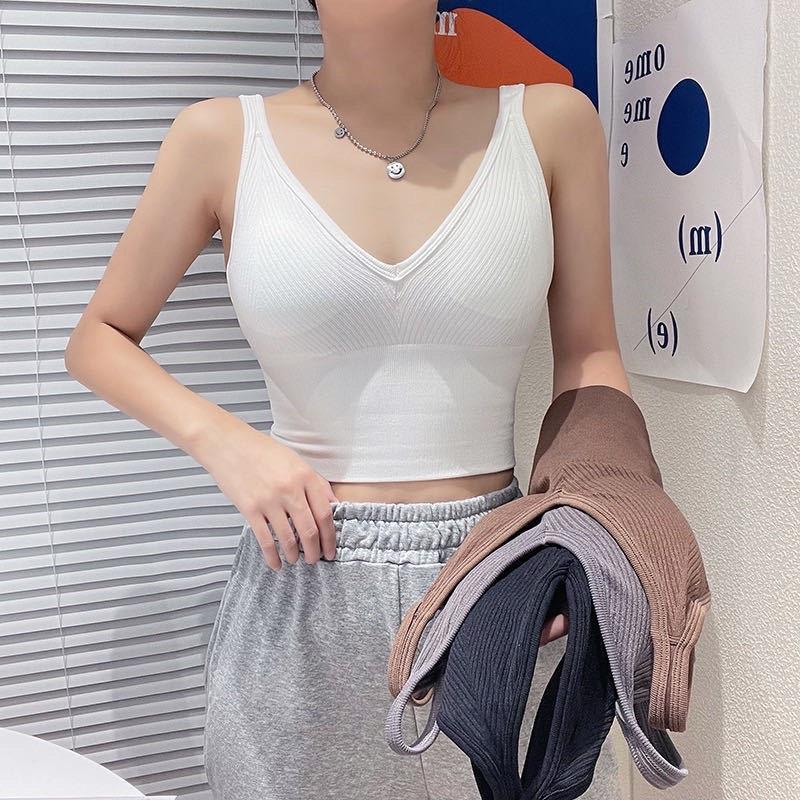 Áo Lót Nữ ️ Áo Bra Dáng Lửng Chất Thun Kẻ Tăm Mềm Mịn Siêu Hot 1822