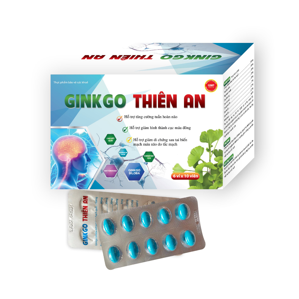 Ginkgo Thiên An Hỗ Trợ Hoạt Huyết, Tăng Cường Tuần Hoàn Não, Giúp Cãi Thiện Thiểu Năng Tuần Hoàn Não