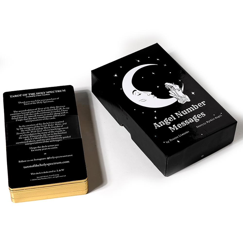 [Mạ Cạnh Size Gốc] Bộ Bài Angel Number Messages Tarot 78 Lá Bài 7x12 Cm Đá Thanh Tẩy