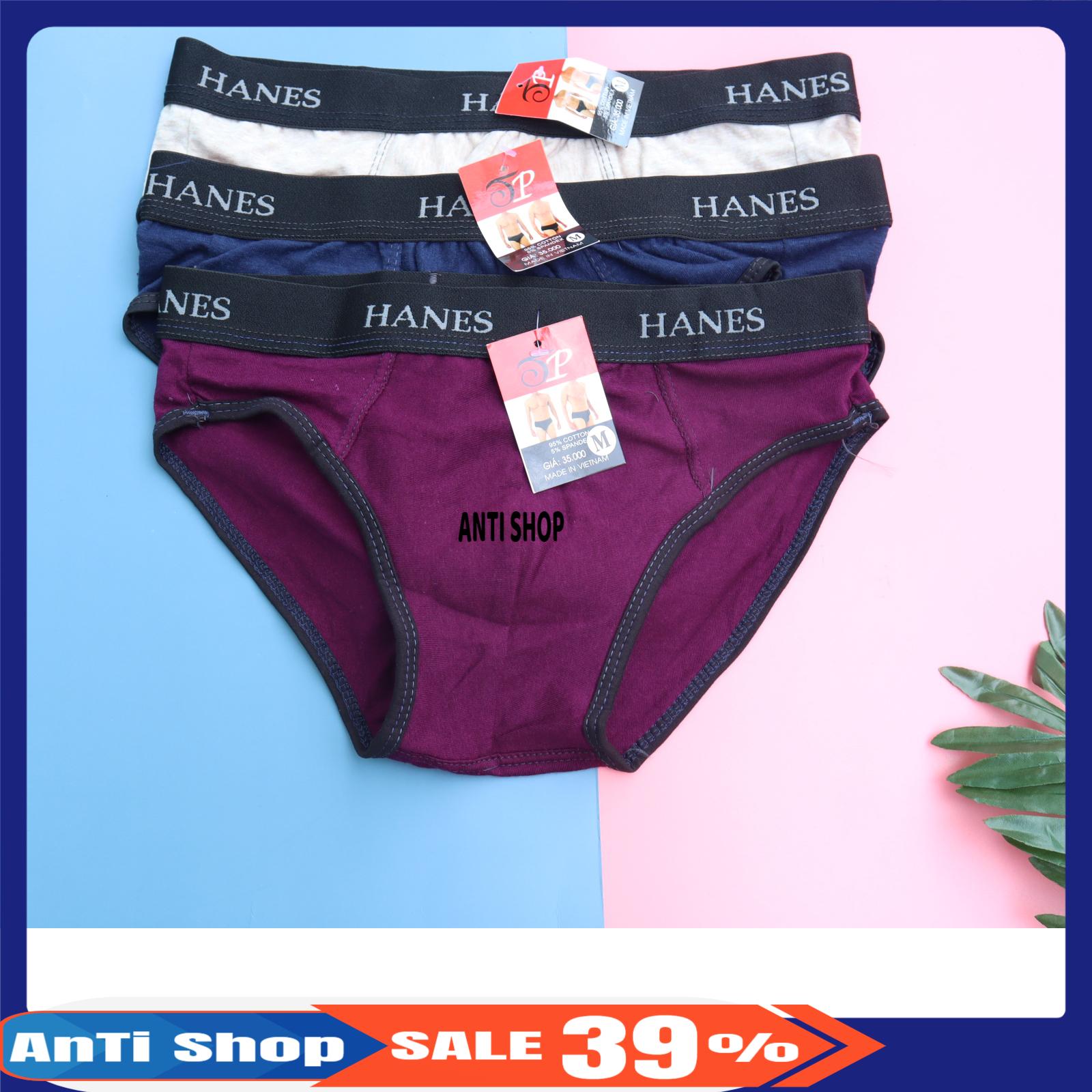 BỘ 3 Quần lót nam - Quần xì nam HN co giãn vải thun giá cực hot từ 30-75kg hàng xưởng