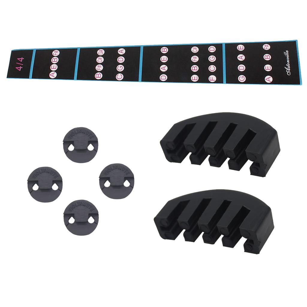 7pack Violin Practice Mute Tool Violin Finger Guide Pack for Beginners