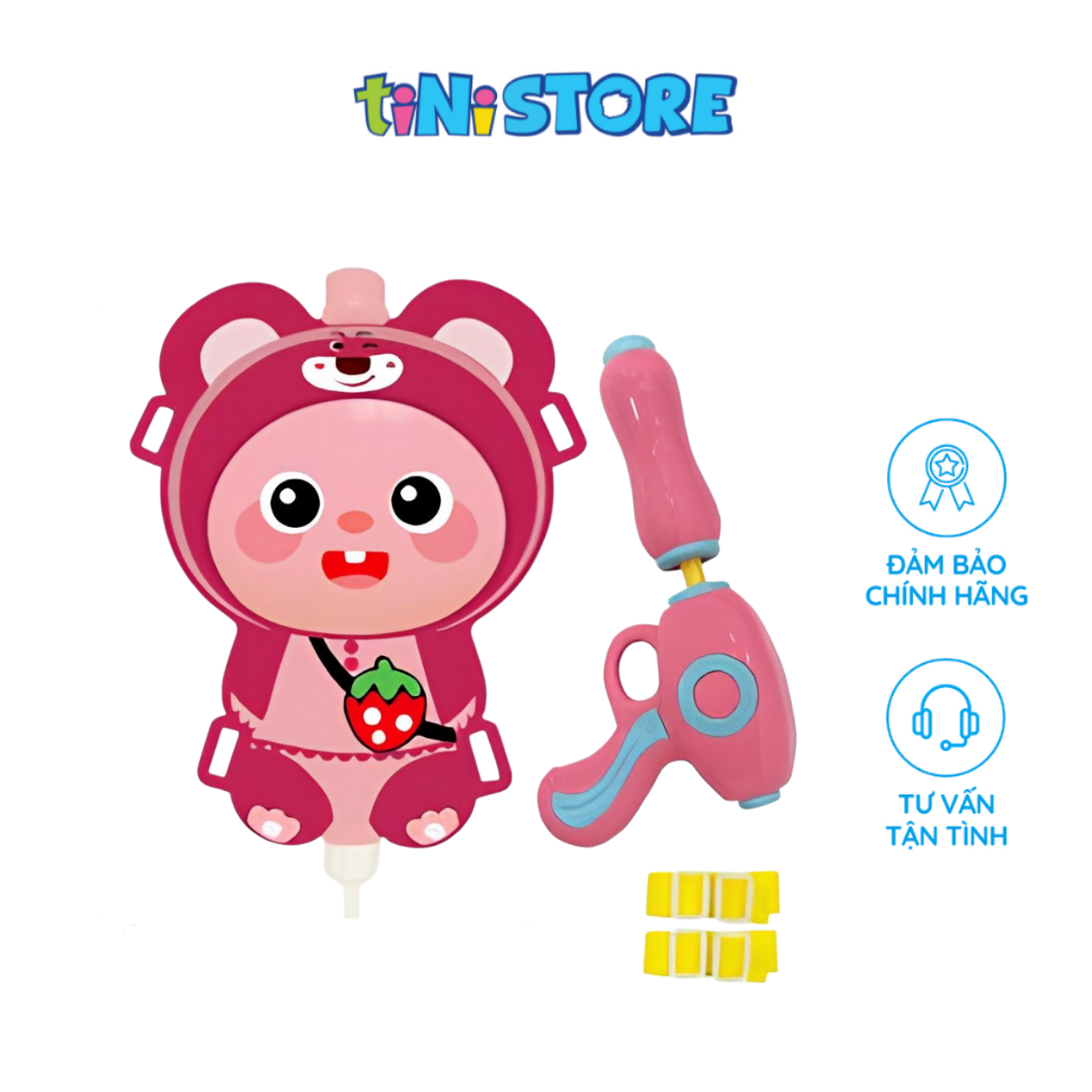 Đồ chơi ba lô phun nước hình gấu hồng Value Toys