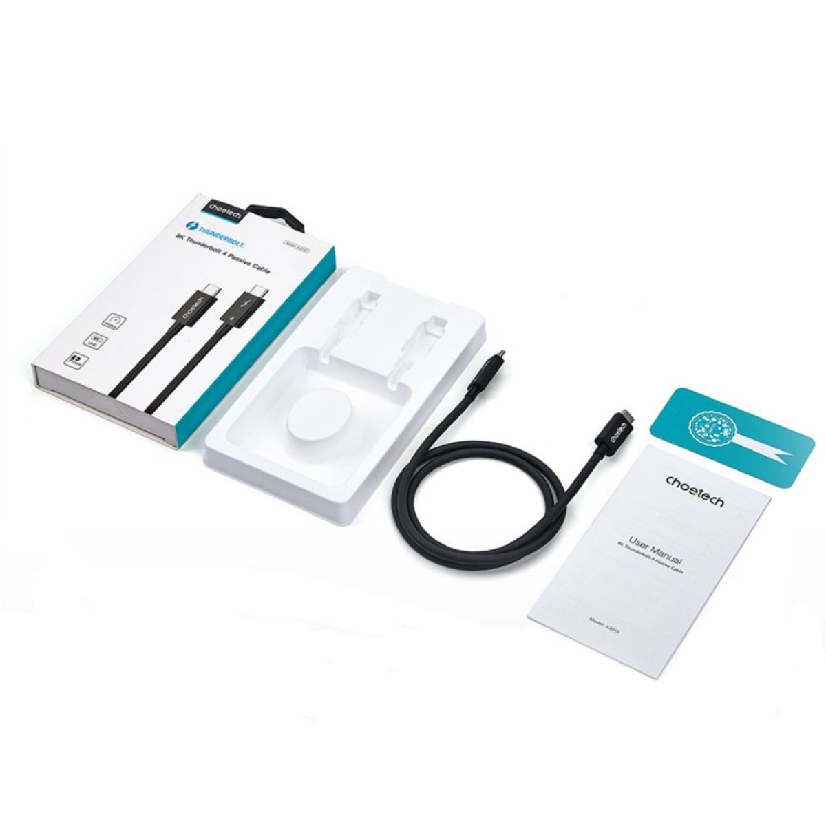 Cáp sạc nhanh 100w Choetech A3010 Type C to Type C Thunderbolt 4