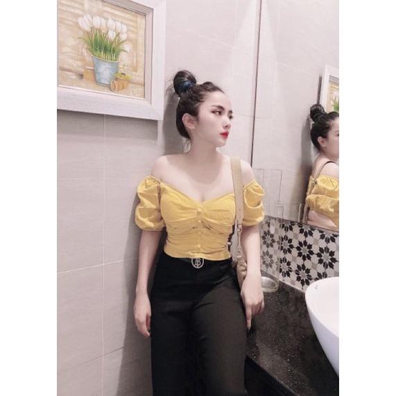 Áo kiểu áo sơ mi trắng cổ hoa ren ảnh thật