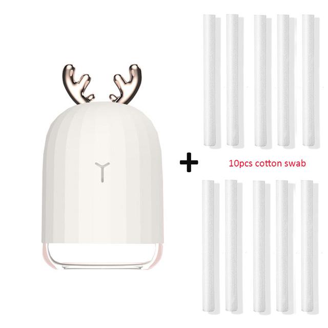 Searide 220Ml USB Khuếch Tán Hương Thơm Tinh Dầu Máy Tạo Độ Ẩm Phun Sương Siêu Âm 7 Màu Thay Đổi Đèn Ngủ LED Cool Mist cho Gia Đình