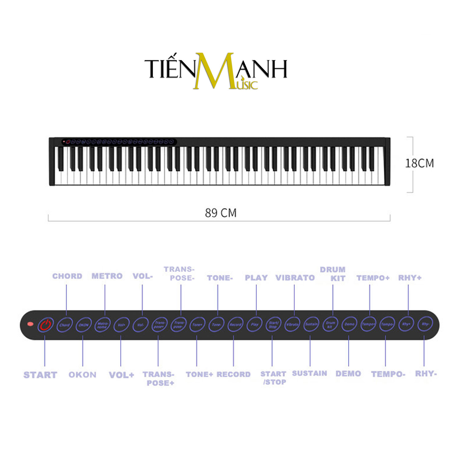 [Bluetooth] Đàn Piano Điện Bora BX1-61 (Màu Đen) - 61 Phím nặng Cảm ứng lực Midi Keyboard Controllers BX1 Hàng Chính Hãng - Kèm Móng Gẩy DreamMaker