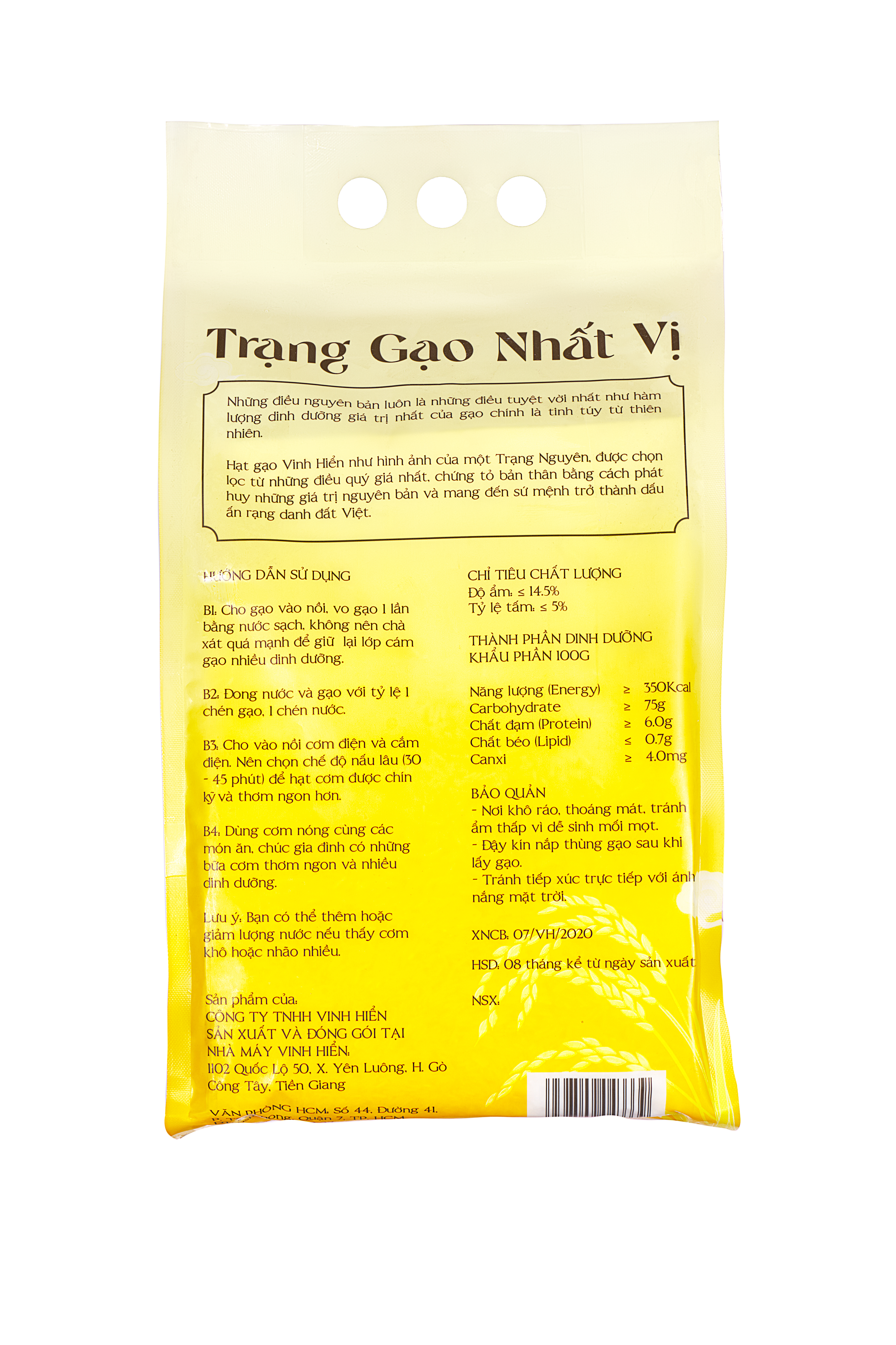 [GẠO TẾT] Gạo Lài Miên 6 Tháng Dẻo Thơm 5kg - Dẻo nhiều, thơm, đặc biệt - Gạo Vinh Hiển - Trạng Gạo Nhất Vị