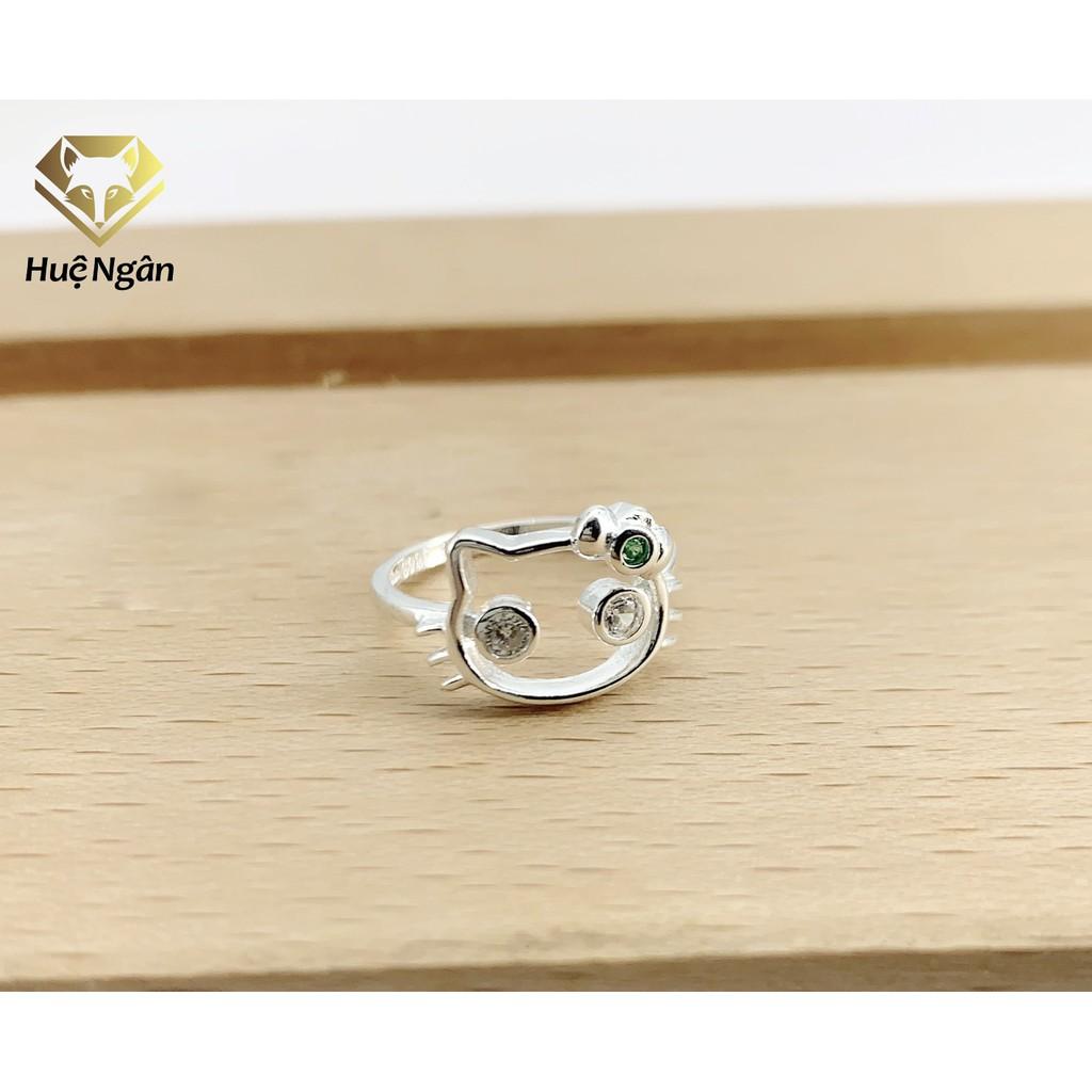 Nhẫn bạc Ý 925 Huệ Ngân - Mèo KITTY RYR140067 (li tay nhỏ)