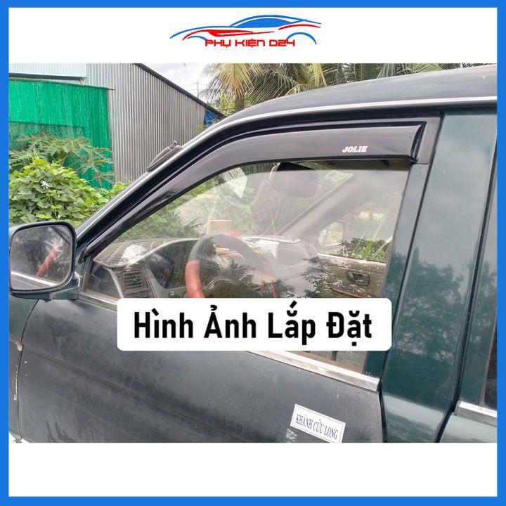 Vè che mưa ô tô Mitsubishi Jolie Vè Đen, nhựa ABS cao cấp chắn mưa, cản bụi, trang trí xe hơi