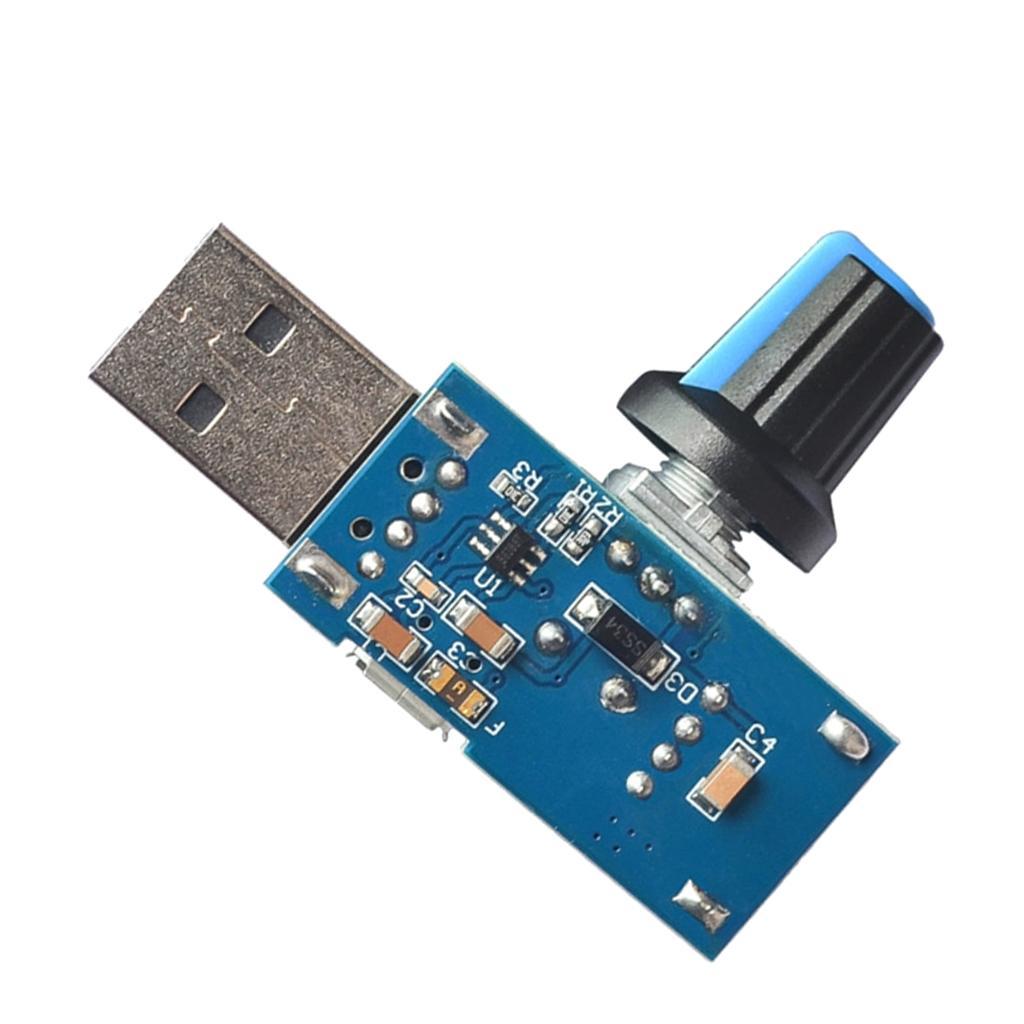 USB Fan Stepless Speed Controller Regulator Module DC 4-12V to 2.5-8V 5W