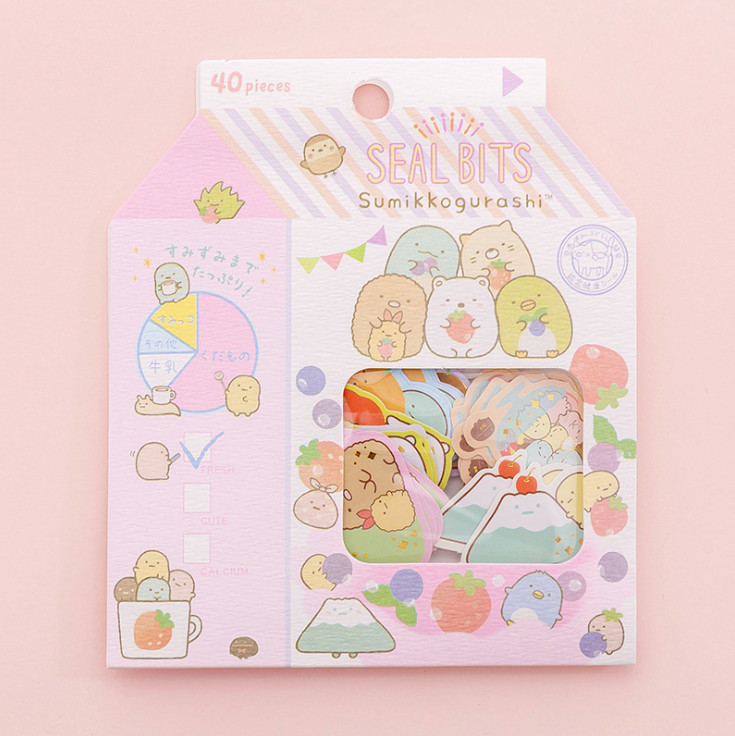 40 Miếng Dán Sticker Kawaii Nhật Bản