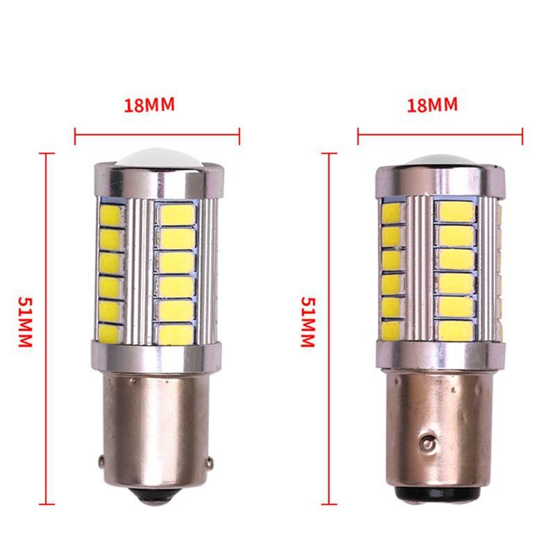 Bộ 02 Bóng Đèn Xi Nhan, Đèn Lùi, Đèn Phanh Siêu Sáng Cho Ô Tô Xe Hơi - 1156 1 Tóc 2.5W 33 Tim LED Lớn