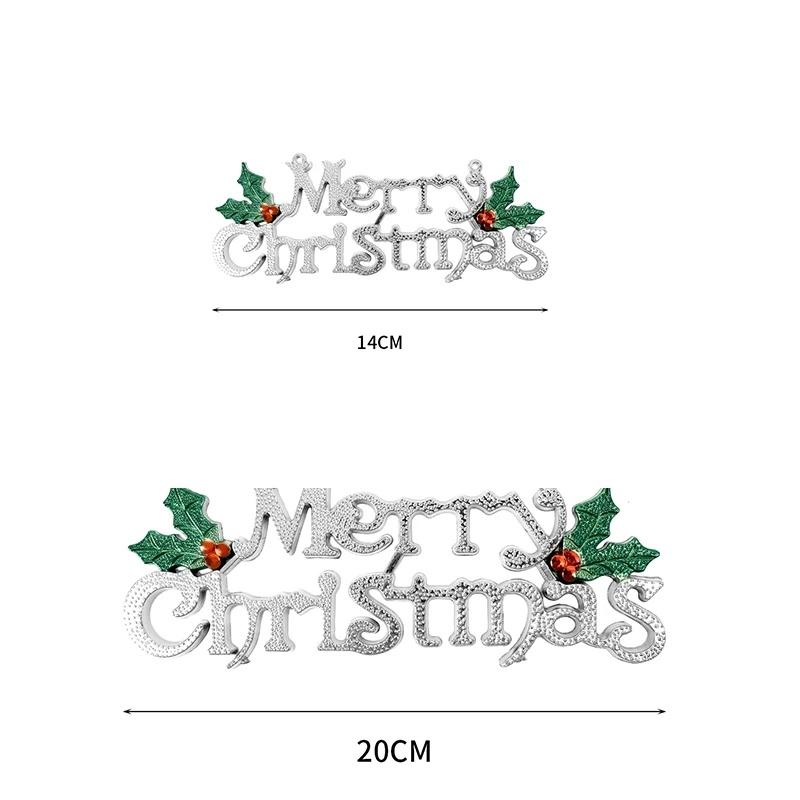Phụ Kiện Trang Trí Cây Thông Giáng Sinh Hình Chữ Merry Christmas 3D Kích Thước 14 / 20cm