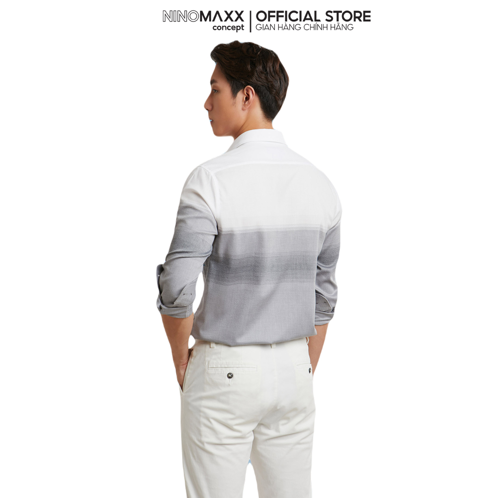 N&amp;M Áo sơ mi nam kẻ sọc form Slim fit 2101072