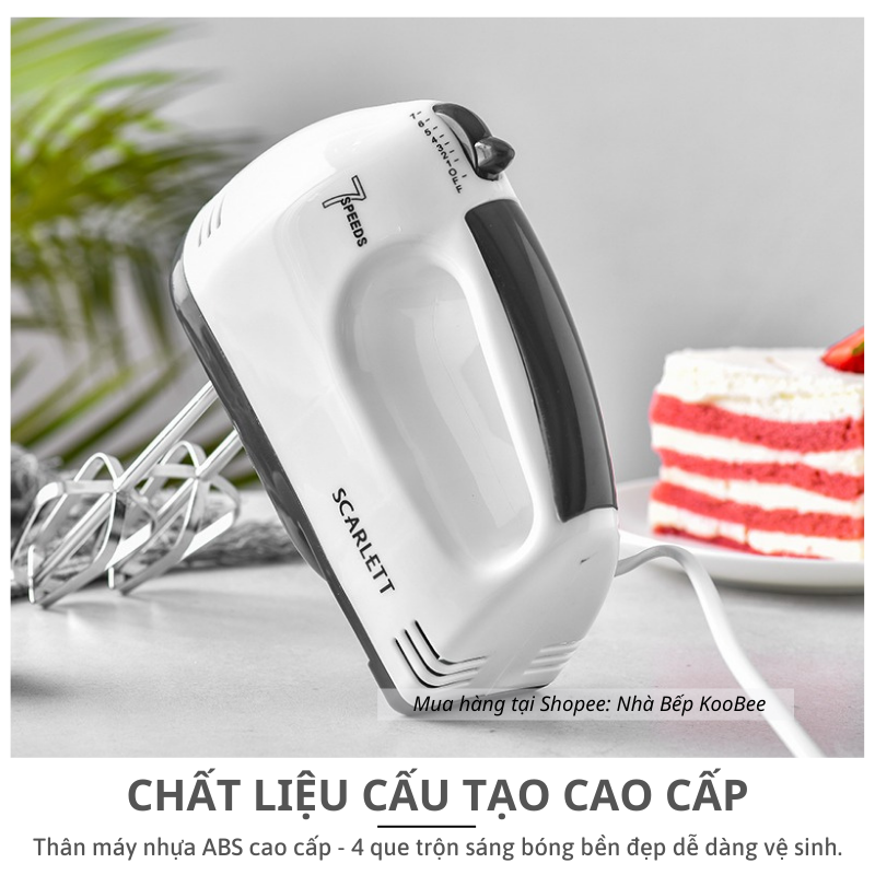 Dụng cụ đánh trứng cầm tay công nghệ mới 7 tốc độ công suất 180W