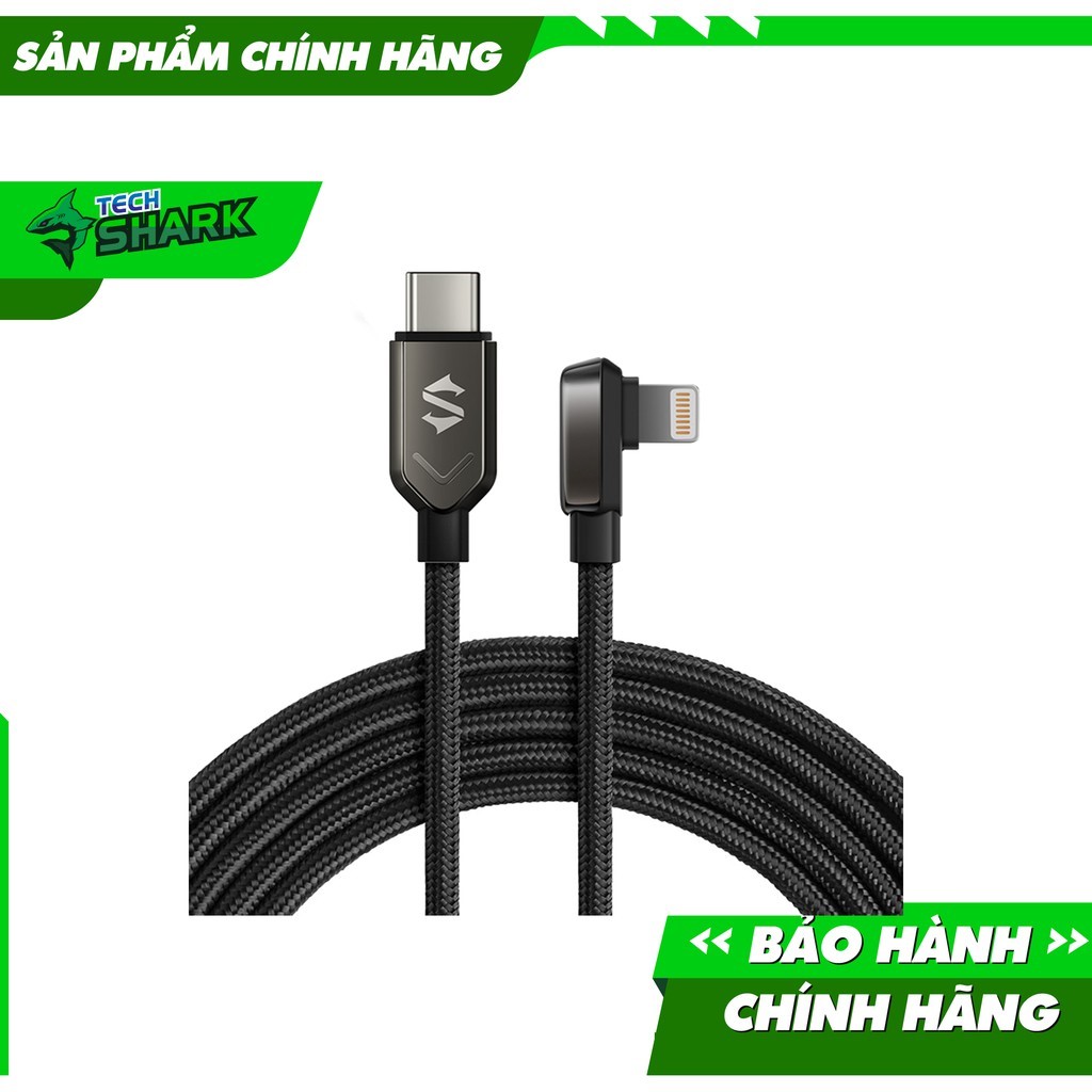 Cáp sạc nhanh truyền dữ liệu vuông góc USB-to-Lightning Black Shark Mfi chuẩn apple - HÀNG CHÍNH HÃNG