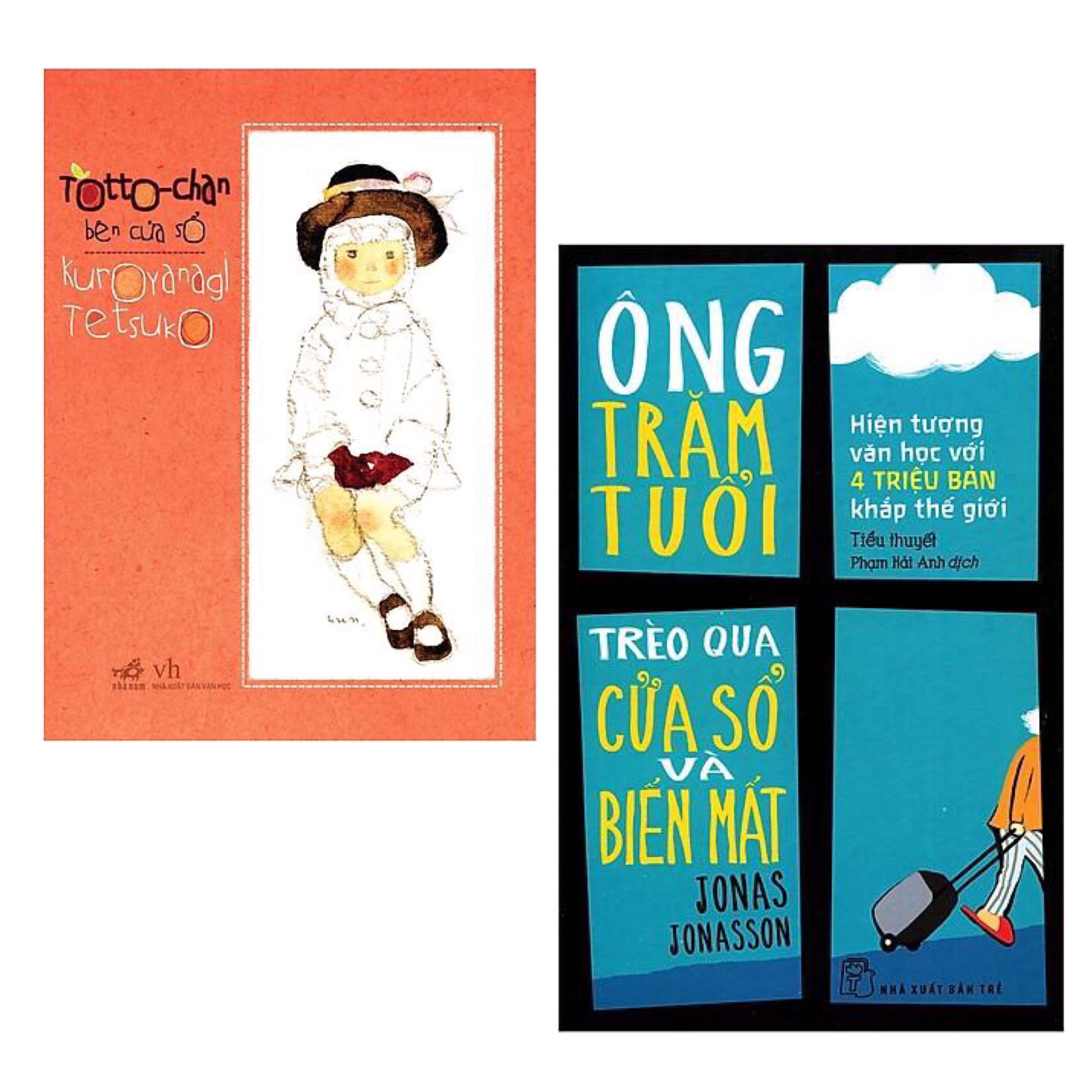 Combo Sách Văn Học Thu Hút Nhiều Đọc Giả: Ông Trăm Tuổi Trèo Qua Cửa Sổ Và Biến Mất + Totto - Chan Bên Cửa Sổ / Top Những Cuốn Sách Best-seller Trong Tháng