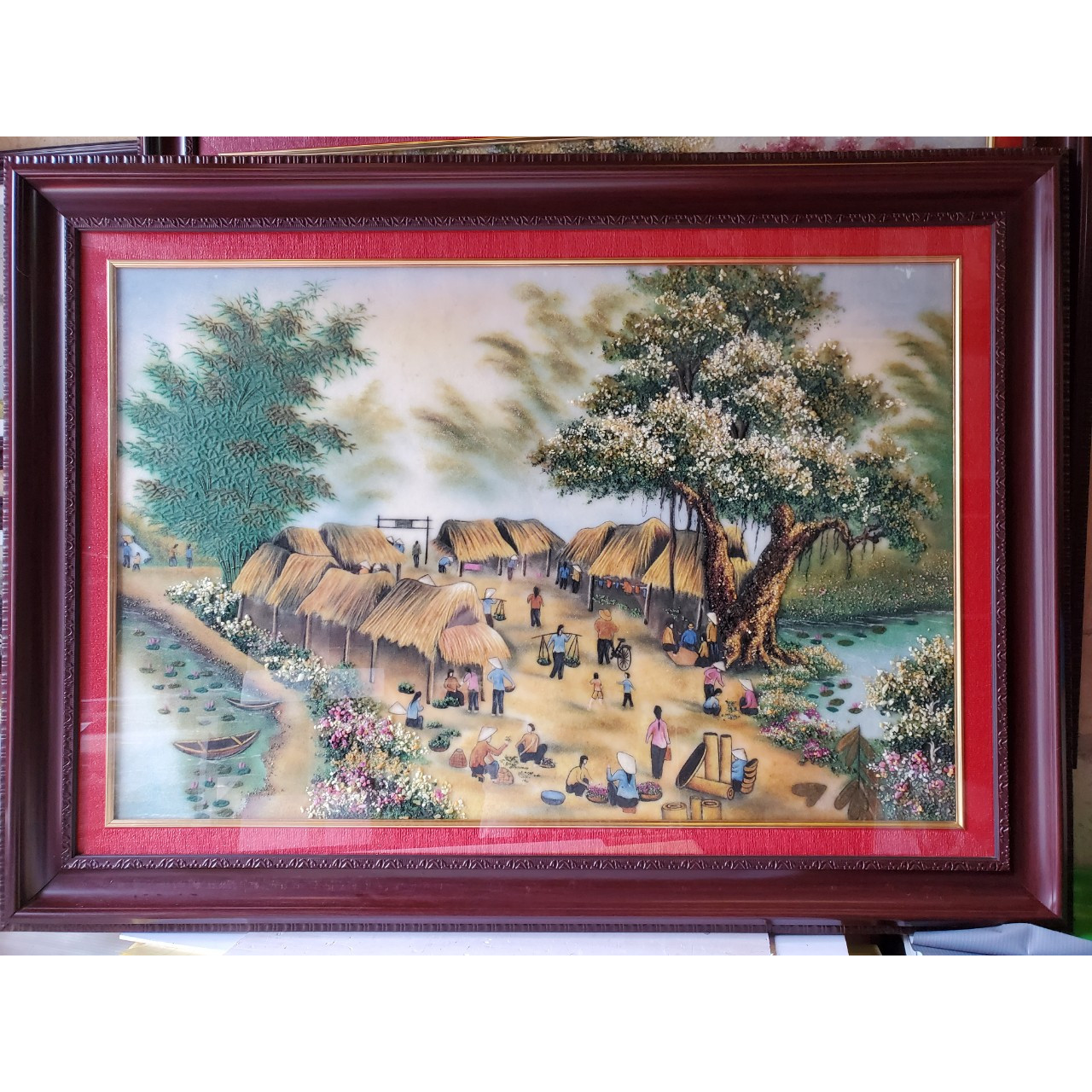 TRANH ĐÁ TỰ NHIÊN - LÀNG QUÊ ,CHỢ QUÊ