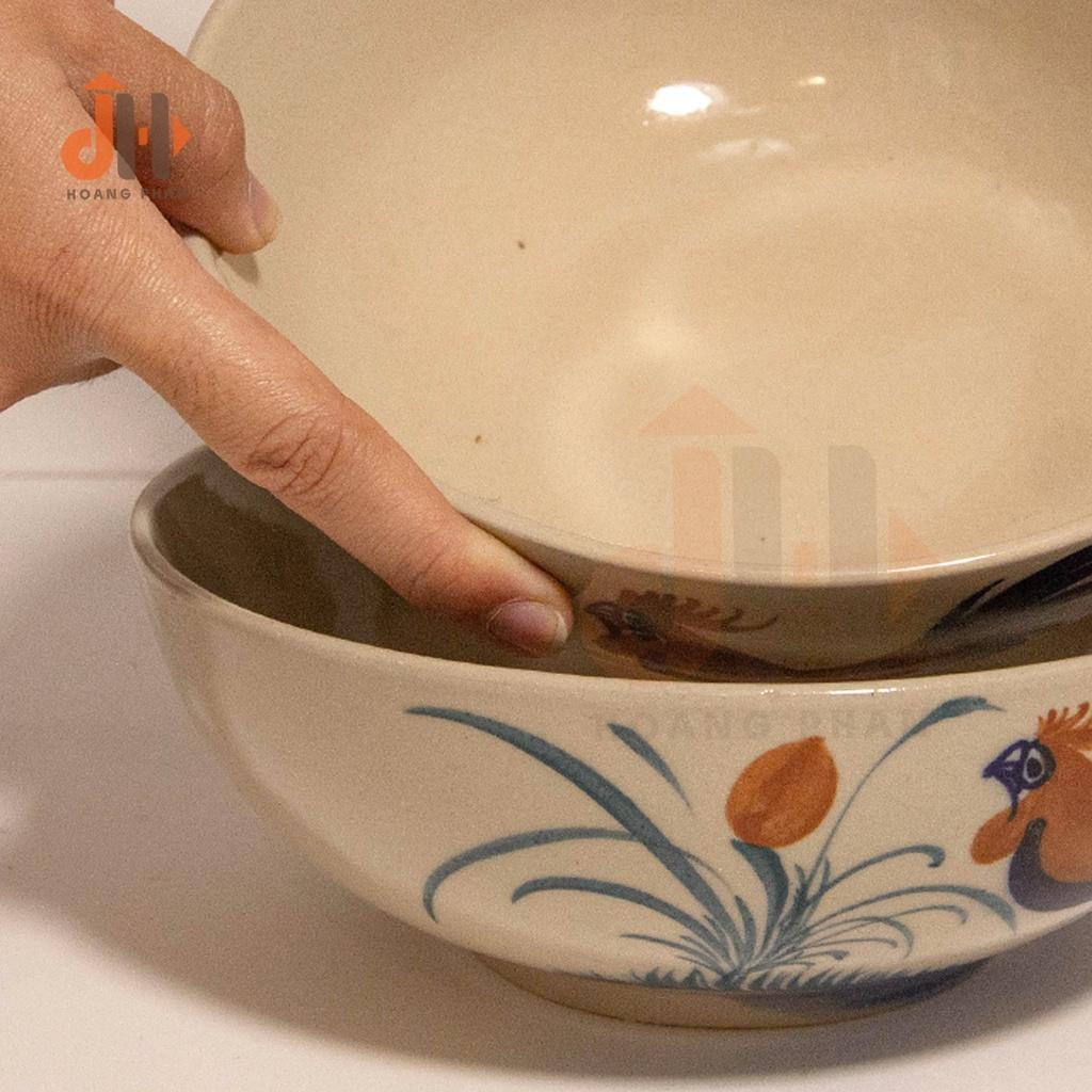 Bộ 2 Tô gốm dùng món nước Họa Tiết Gà Trống Nam Bộ