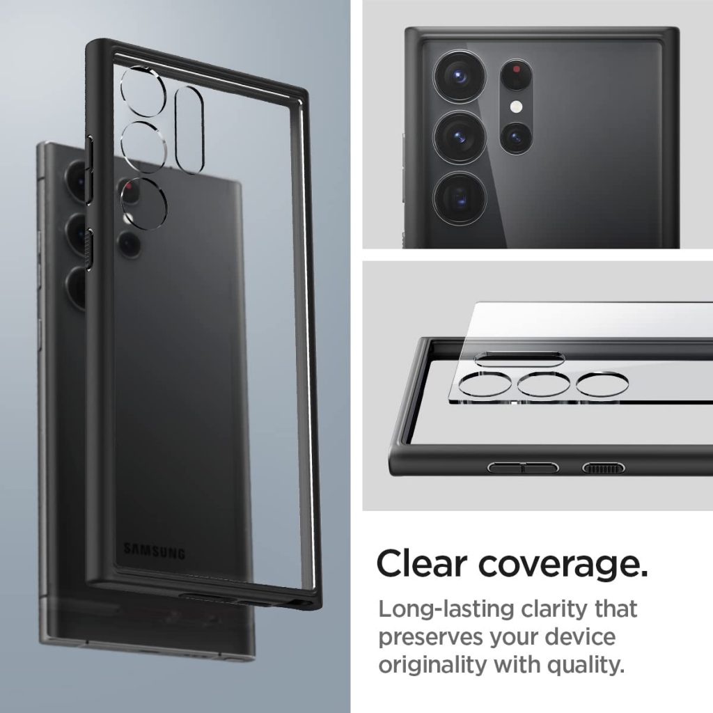 ỐP LƯNG dành cho SAMSUNG GALAXY SPIGEN S23 ULTRA ULTRA HYBRID MỎNG NHẸ Khung viền PU cao cấp - Hàng chính hãng