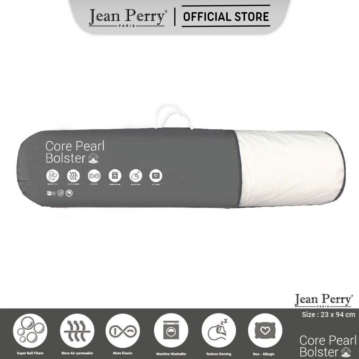 Gối ôm gòn Jean Perry Core Pearl 23x94cm