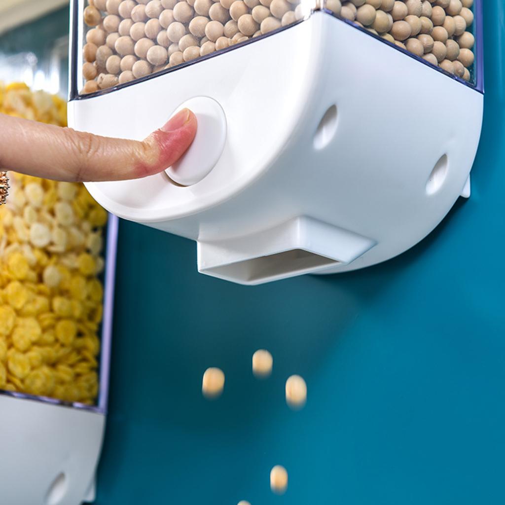 Wall Mount 1000ml Kitchen Food Dispenser Food-grade Storage Box