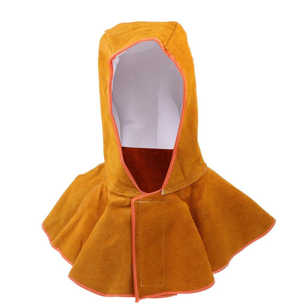 Welder Apron Heat Insulation Cowhide Leather Welding Protection Kit Orange