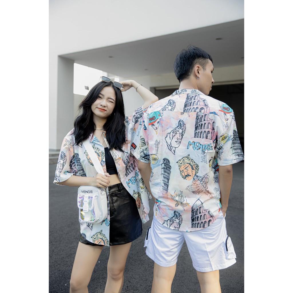 Áo sơ mi vải lụa không nhăn tay lỡ unisex - MENDE CRAYON V2 SHIRT || Hany Shop
