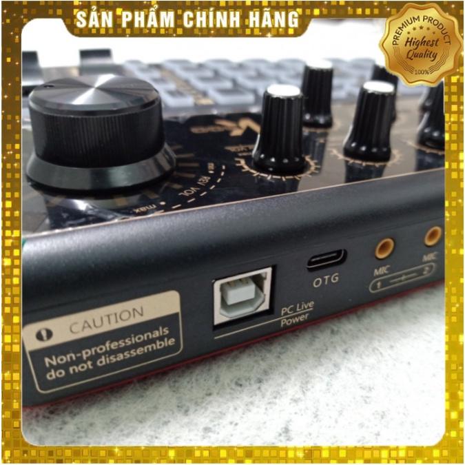 Sound Card Livestream K300 Thu âm, Karaoke Livestream FB, Bigo live hỗ trợ tốt các dòng mic 5v