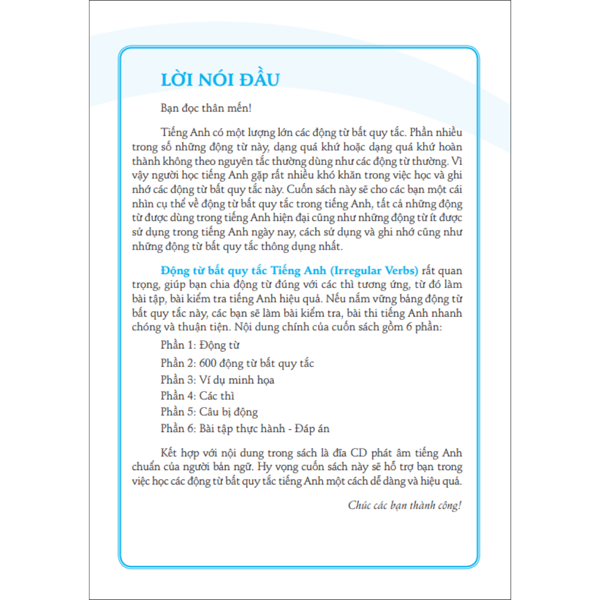 The Langmaster - 600 động từ bất quy tắc và cách dùng các thì trong tiếng Anh