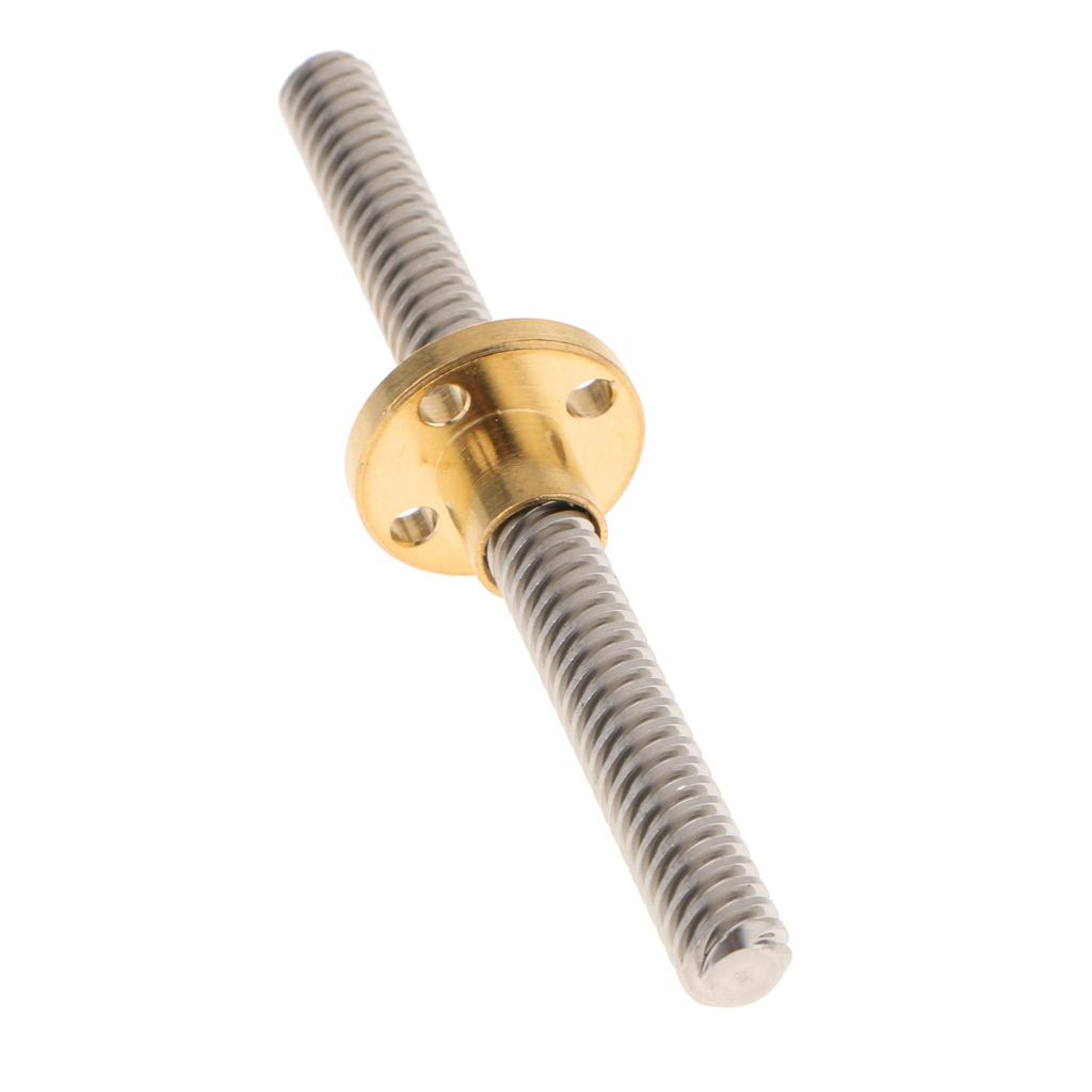 1 Thép Không Gỉ 3D Máy In Accs Vít Dẫn Cần Đồng T8-D8 2-150 Mm
