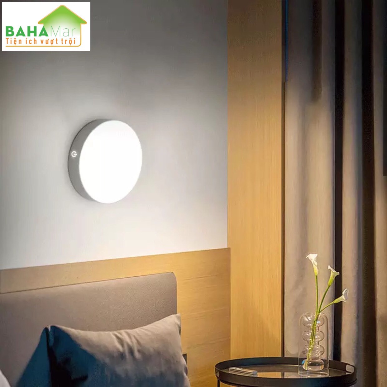 ĐÈN LED THÔNG MINH CẢM BIẾN HỒNG NGOẠI VỚI CHUYỂN ĐỘNG CƠ THỂ QUA ĐỂ BẬT SÁNG BAN ĐÊM  BAHAMAR  tự động bật sáng khi có chuyển động trong góc 120 đô