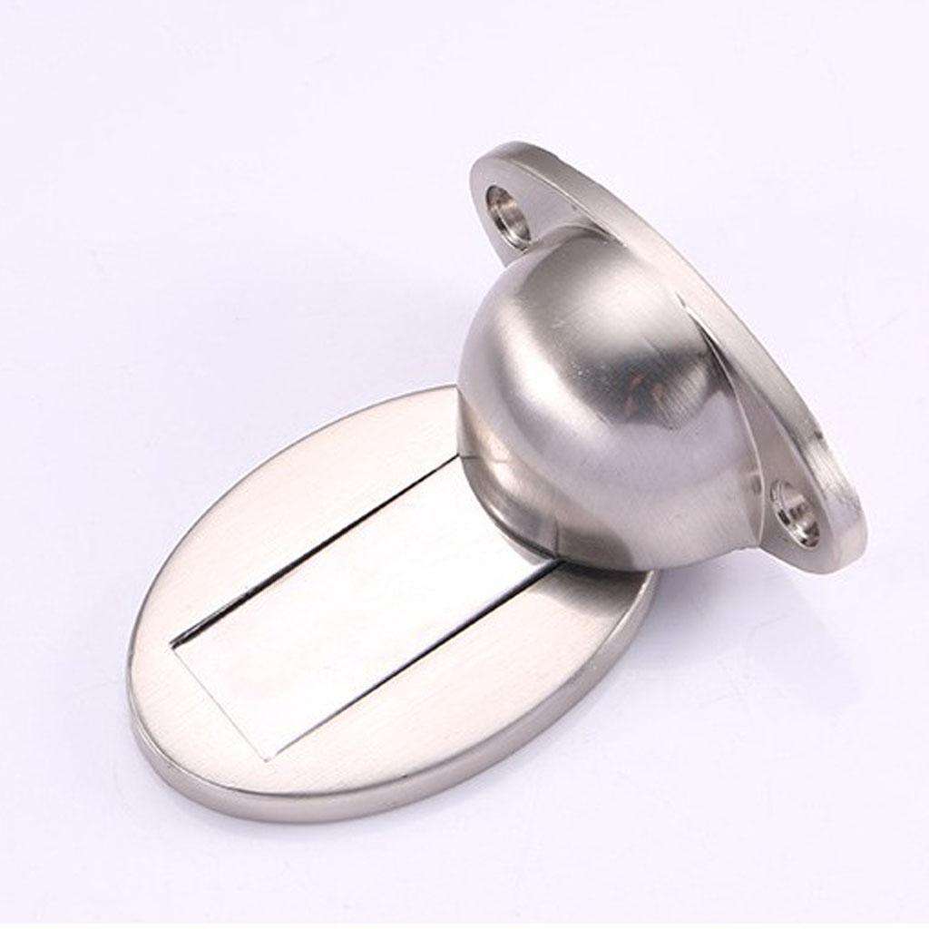 Alloy Magnetic Doorstop Door Stopper Door Catcher Holder Safety Close Silver
