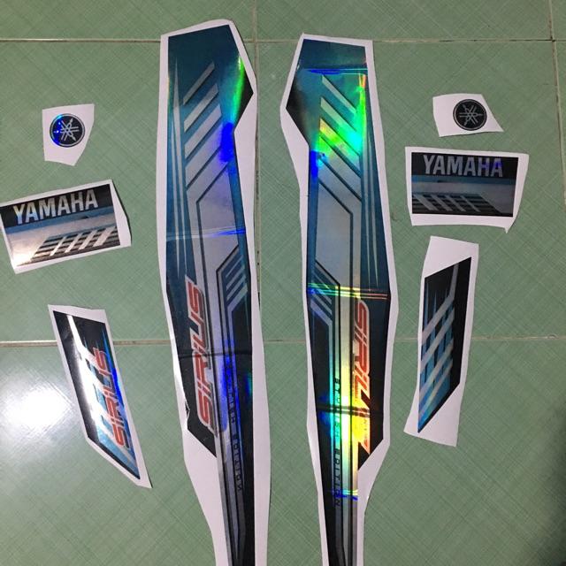 Tem sirius 110 bạc đen crom