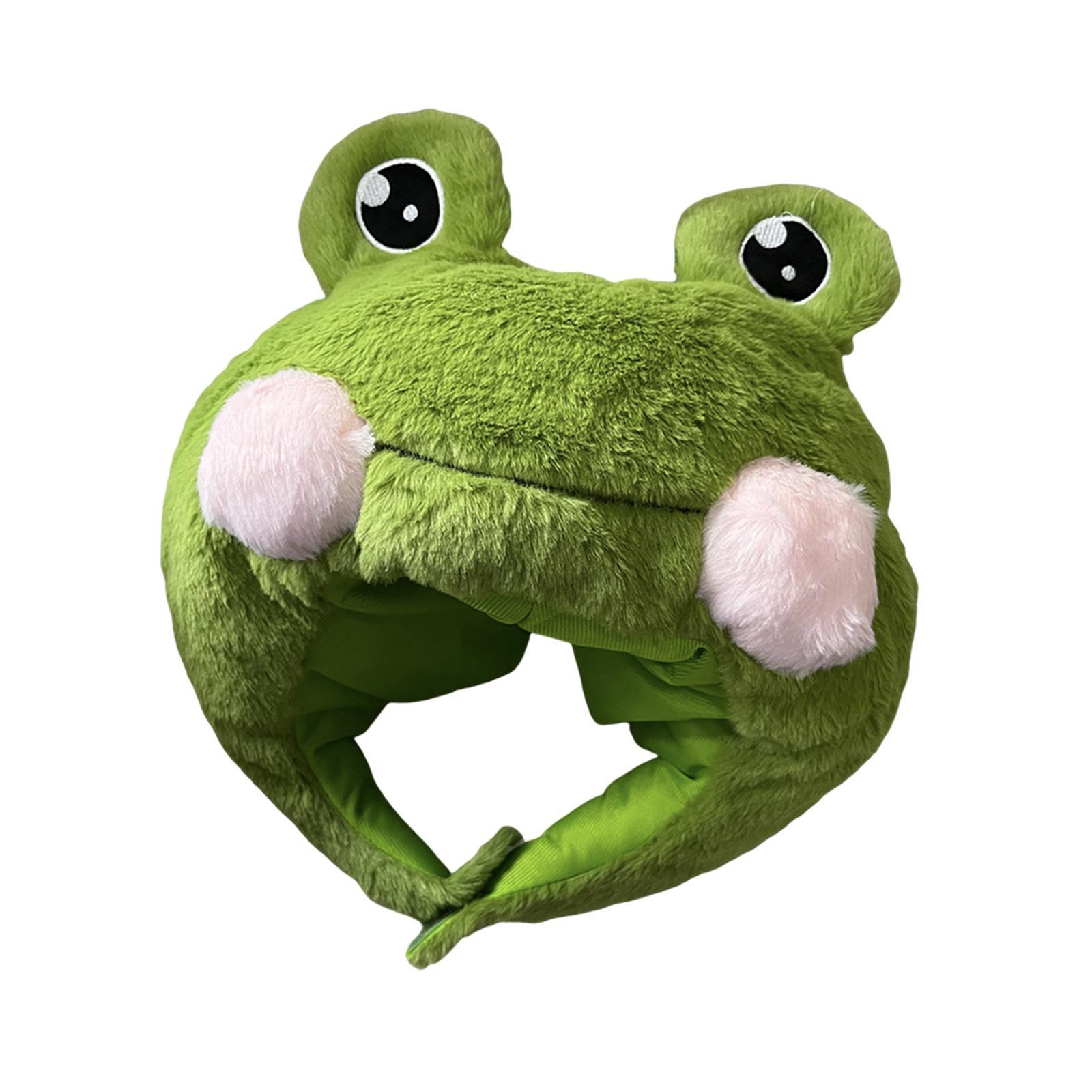 Soft Frog Plush Hat Party Costume Hat Cosplay Headwear for Festival Decor Dress up Hat