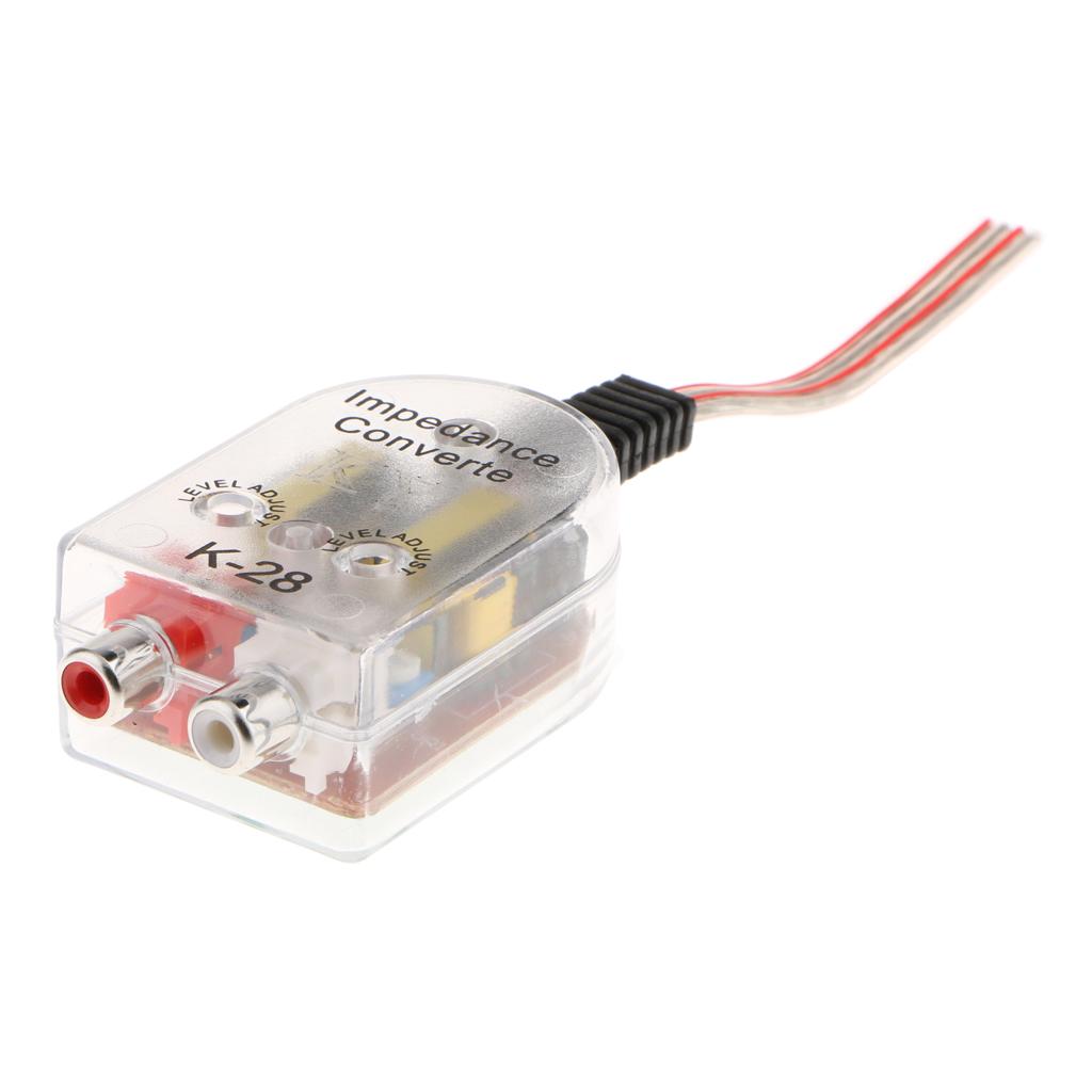 Car Vehicle RCA Subwoofer Audio Cable Wiring Adapter High to Low for CD/VCD/DVD