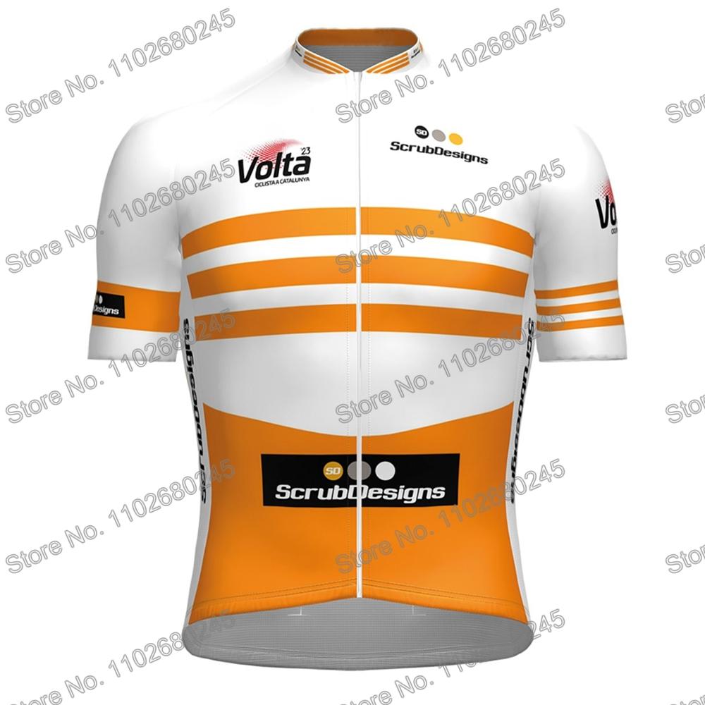 2023 Volta Một chiếc áo đạp xe đạp Catalunya Mùa hè Jersey Jersey Men Road Shirt áo ngắn áo sơ mi xe đạp Color: 1 Size: L