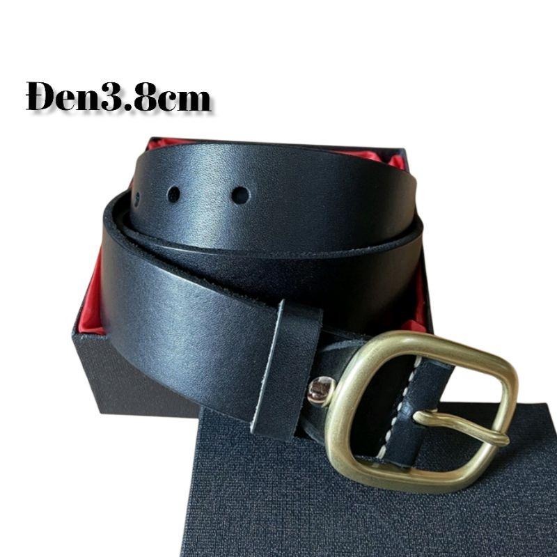 Thắt Lưng_Dây Nịt Nam TM112 Da Bò Nhập Khẩu Chất Lượng Cao Khóa Đồng Đúc Bản 3.8cm Bảo Hành Ba Năm