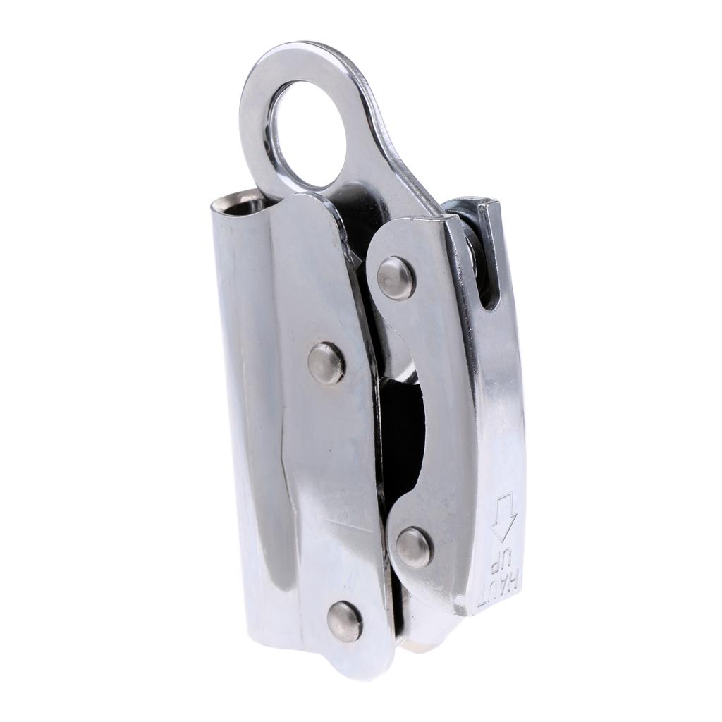 2x Professional Safety Alloy Steel Manual Rope Grab for Rock Climbing