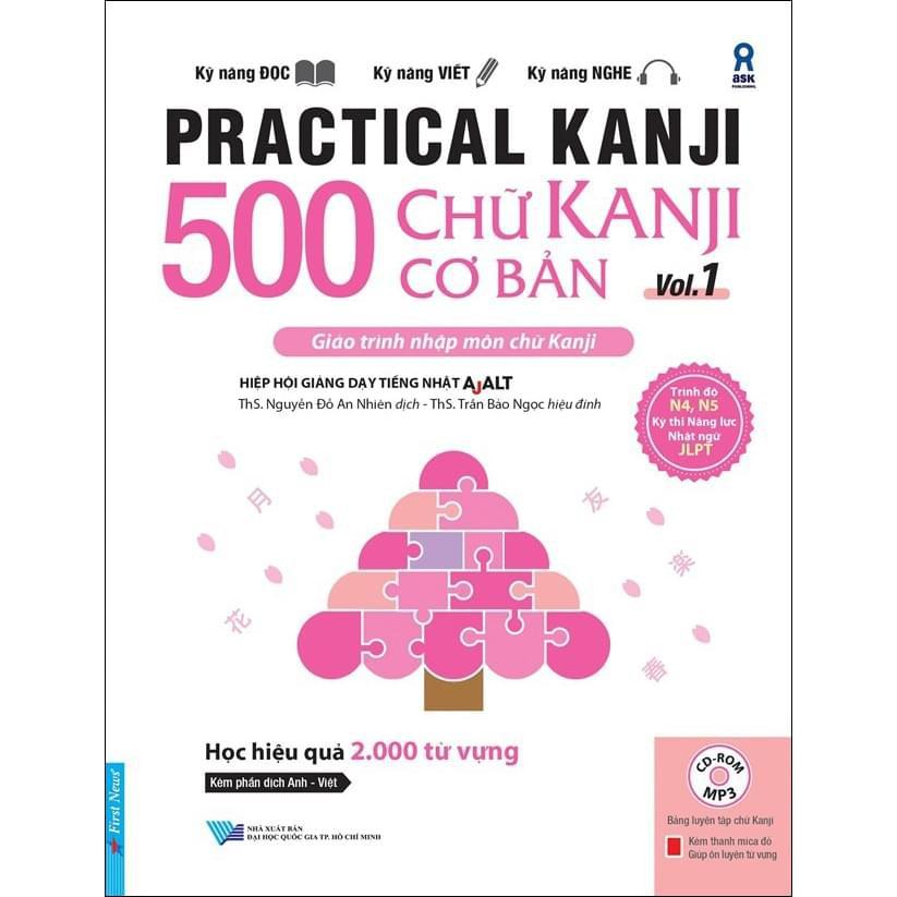 500 Chữ Kanji Cơ Bản Vol.1 + kèm CD - Bản Quyền