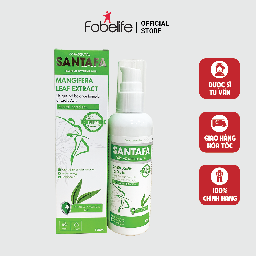 Combo 2 Chai Sữa Vệ Sinh Ngăn Ngừa Viêm Nhiễm Vùng Nhạy Cảm SANTAFA hương nước hoa - Chai 110ml