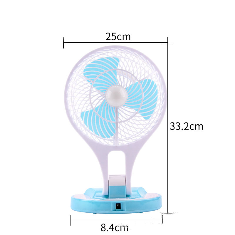 Quạt tích điện mini Fan kèm đèn LED siêu sáng