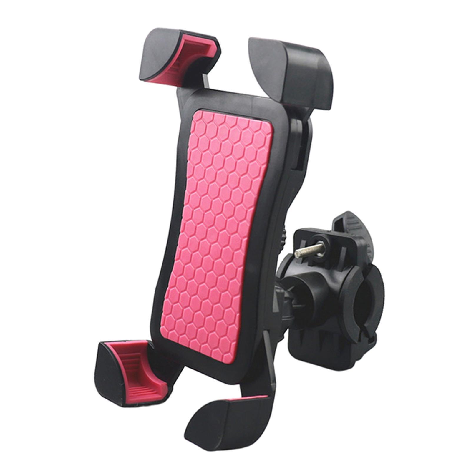 Motorcycle Handlebar Phone Holder Adjustable Red