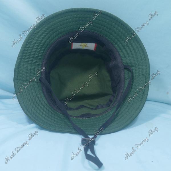Nón tai bèo trẻ em 3-5 tuổi, mũ tai bèo trơn size đầu 52-53cm, đường kính 18cm - Rêu Đậm