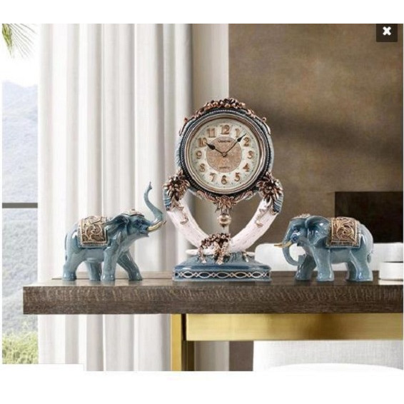 Đồng hồ để bàn hình con voi độc đáo - Đồng hồ cao cấp trang trí - Đồng hồ để bàn đẹp may mắn