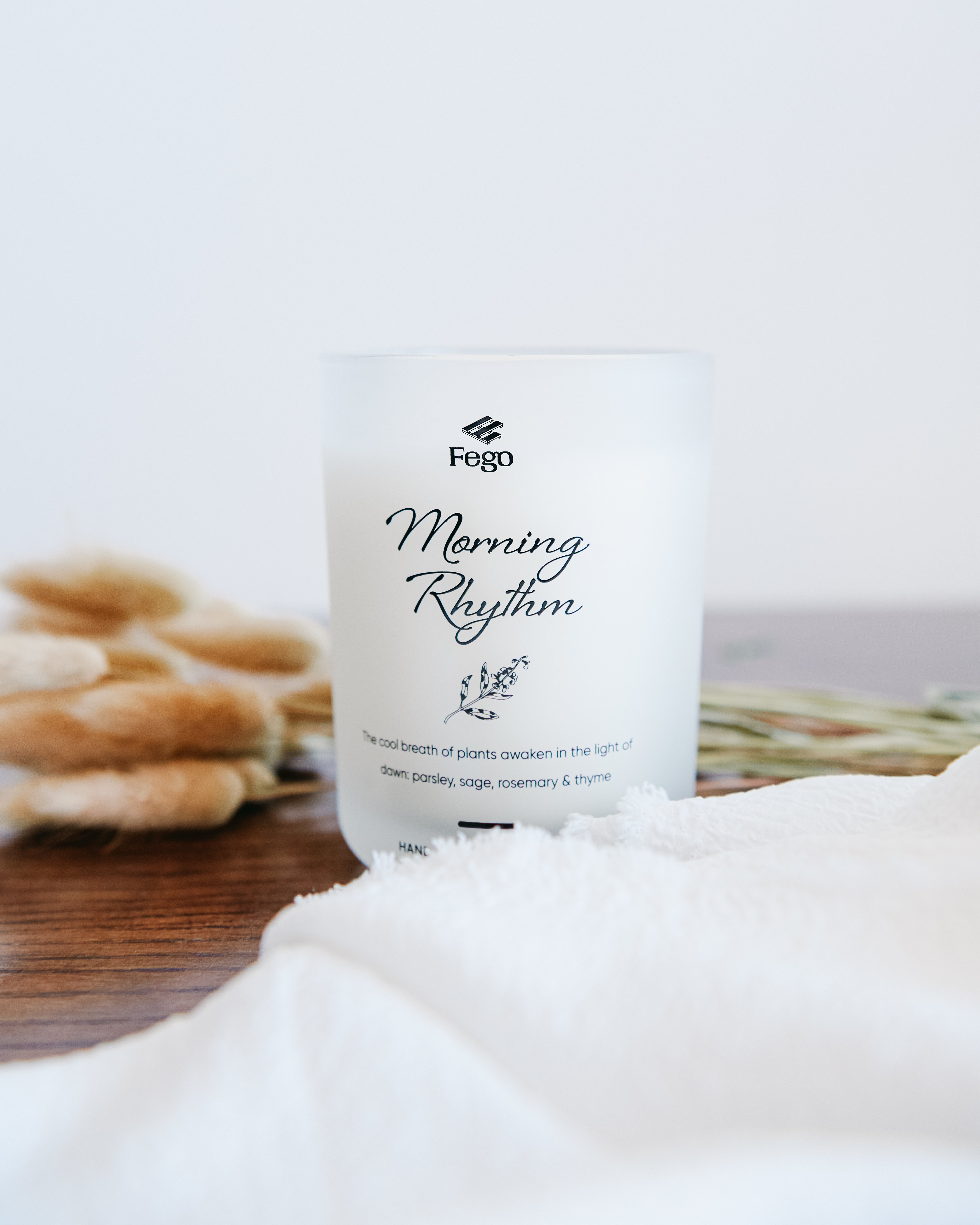 Nến thơm cao cấp Fego tinh dầu tự nhiên Morning Rhythm/ Nến hũ sang trọng trang trí decor nhà cửa, thư giãn