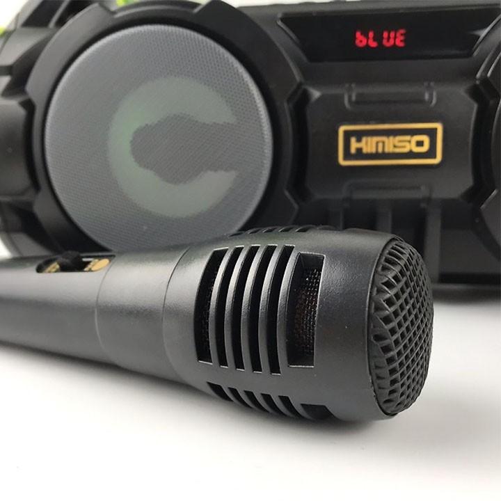 Loa Bluetooth karaoke xách tay Kimiso KM-S1/S2 - 2 Bass Cực Mạnh Tặng 1 Micro Có Dây Hát Karaoke, Loa cầm tay