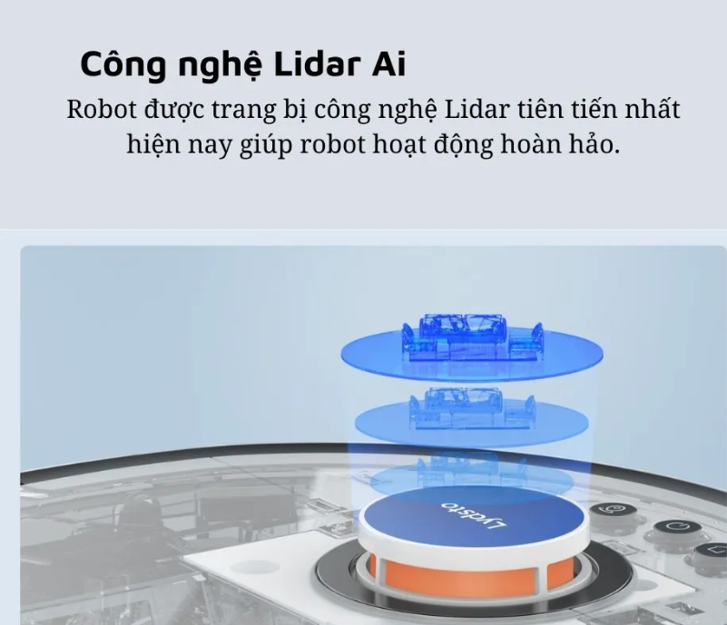 Robot Hút Bụi Lau Nhà Thông Minh XIAOMI Lydsto W2, Tự Động Giặt Giẻ, Đổ Rác, Sấy Khô, Diệt Khuẩn Ozone 99,9%, Tự Động Bơm Nước, Diện Tích Hoạt Động 200m2, Công Suất 50W - Hàng Chính Hãng