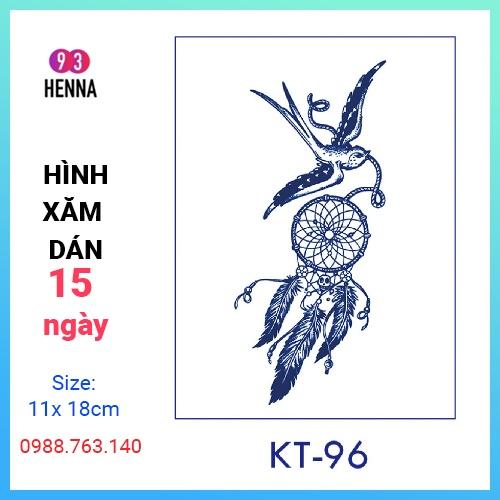 Hình Xăm Dán Tạm Thời Thảo Dược 15 Ngày mã KT96